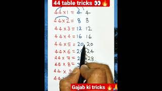 44 table 44 table trick 44 table maths  44 ka pahada #trending #shorts #maths #table