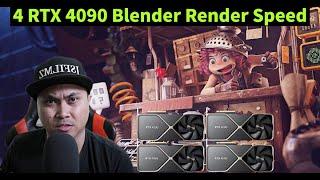 4 RTX 4090 Blender Render Speed