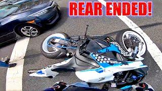 ANGRY MAN ROAD RAGE  BIKER REAR ENDED  Theres NO LIFE Like the BIKE LIFE Ep.#144