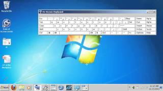 Accessibility in Windows7 - The Onscreen Keyboard