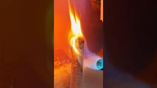 I’m on fire how do plumbers clean their existing copper pipe of paint before soldering. #fire