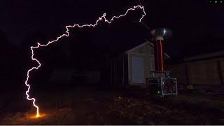 INSANE 30000 Watt Tesla coil making HUGE sparks DRSSTC