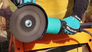 Makita GA9061R 230 mm angle grinder work demo