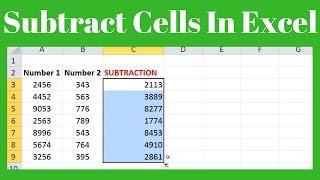 How to Subtract Cells in Microsoft Excel 2017