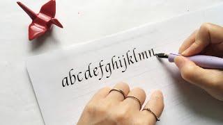 Italic Calligraphy Tutorial - Beginners Alphabet Demo