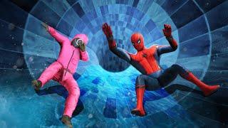 GTA 5 Water Ragdolls  Spiderman and Squid Game Guard in HUGE AQUAPARK New Water Slides