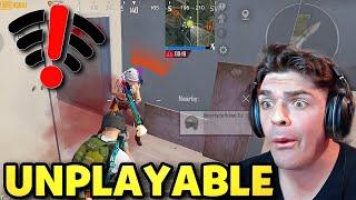 PUBG Mobile is UNPLAYABLE lag ping spikes bellybutton throwables