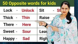50 Opposite words  Opposites for kids  Opposite words in english  Opposite Words for preschoolers