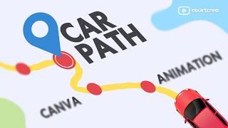 Custom Canva Map Animation  Car Route 