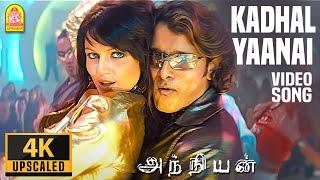 Kadhal Yaanai - 4K Video Song  காதல் யானை  Anniyan  Vikram  Shankar  Harris Jayaraj  Ayngaran