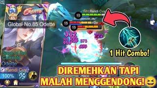 ODETTE FIRST PICK KU DIREMEHKAN SATU TIM MALAH ODET GUA YG NGE GENDONG BUILD ODETTE TERSAKIT -MLBB