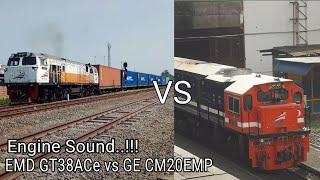 Engine Sound EMD GT38ACe vs GE CM20EMP