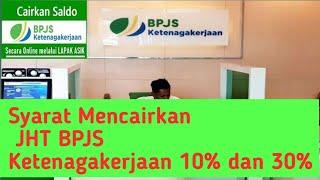 Banyak yang belum tahu  Syarat Mencairkan JHT BPJS Ketenagakerjaan 10% dan 30%