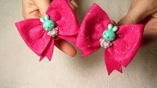 Бантики из фетра за 5 минут МК bows from felt laços de feltro arcos de fieltro