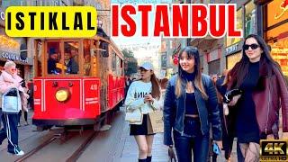  Istanbul The Most Popular Street Istiklal Street Turkey 4K