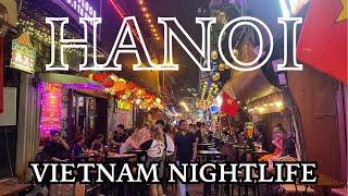 Hanoi Nightlife 2024  Vietnam Walking Tour at night with Natural Sound