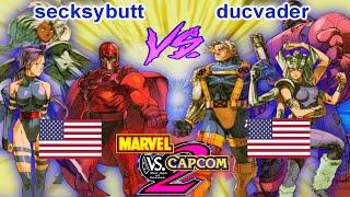Marvel vs Capcom 2 New Age of Heroes - secksybutt vs ducvader Top Tiers