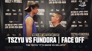 Tim Tszyu & Sebastian Fundora Face off  Its David vs Goliath  WBO & WBC Unification title fight