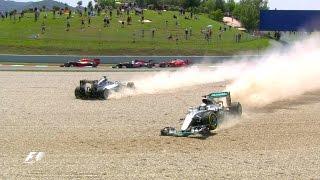 Rosberg And Hamilton Collide  Spanish Grand Prix 2016