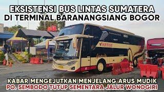 EKSPANSI BUS2 LINTAS SUMATRA DI TERM.BARANANGSIANG BOGOR‼️MENGEJUTKAN SEMBODO TUTUP JALUR WONOGIRI⁉️