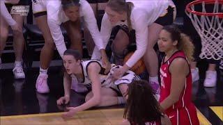 Caitlin Clark SHOVED DOWN Back-To-Back INTENTIONAL Fouls By #10 Georgia Closing Out Loss To #2 Iowa