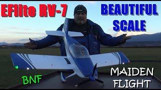 EFLITE RV-7 perfect first low wing SCALE RC plane 1.1m BNF with SAFE Select and AS3X Maiden flight