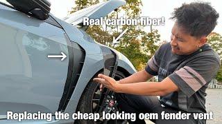 This one cosmetic mod will make your FK8 Honda Civic Type R Look less cheap  APR Carbon Fender Vent