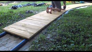 53. Wooden walkway  Дорожка. Сам не думал что так просто и круто получится.