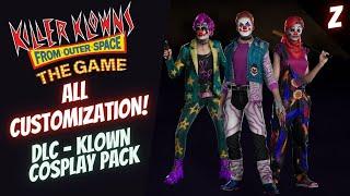 ALL KLOWN COSPLAY CUSOMIZATION PAID DLC 1  Killer Klowns From Outer Space The Game #kkfos