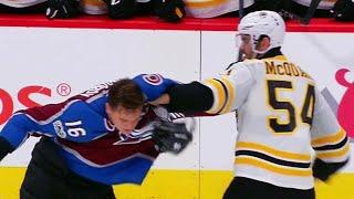 McQuaid uses Zadorov’s face as a punching bag