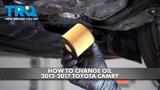 How to Change Oil 2012-2017 Toyota Camry