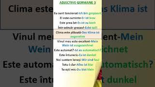 Invata Germana  #SHORTS  Adjective germane partea 3