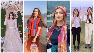 Jannat Mirza Alishba Anjum and Saher Hayat tiktok videos 