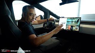 ครั้งแรก พาชม ภายใน Tesla Cybertruck AWD แกร่ง กว้าง ไฮเทค