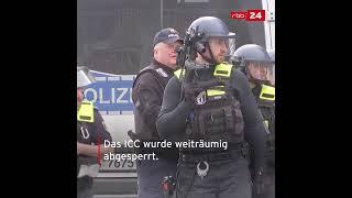Großer Polizeieinsatz am ICC Berlin - wohl nach falschem Notruf Aprilscherz 2023
