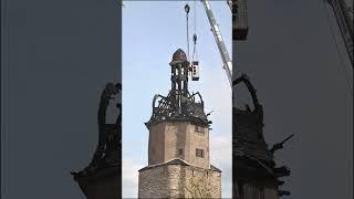 abgebrannter Turm wird abgebaut wegen Absturz gefahr... #shotz #shortvideos  #viral #sootv