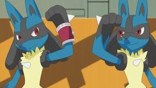 Ashs Lucarios Cool And Cute Moments From Pokemon Journeys Episode 85.