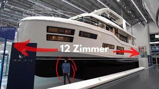 CAMPER MIT 12 ZIMMER Krasse Roomtour im 1895m Beneteau Luxusyacht Grand Trawler 62