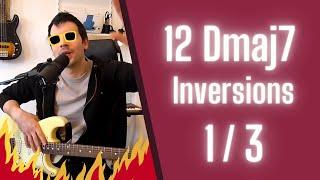 Neo-Soul Guitar Chords 12 Dmaj7 Inversions + Cool Lick #Shorts 13