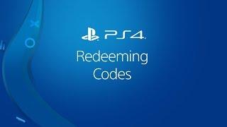 Redeeming Codes on PS4