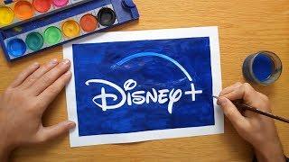 How to draw the Disney+ logo