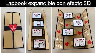 Sorprende a tu novio a  Lapbook EXPANDIBLE con efecto 3D de amor