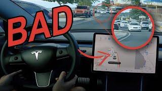 Tesla FSD Beta Has Its WORST Drive Yet... Repeatedly Trying To Pass Into Oncoming Traffic