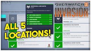 Lore Hunter Challenge Tutorial All 5 Locations  Overwatch 2 Invasion