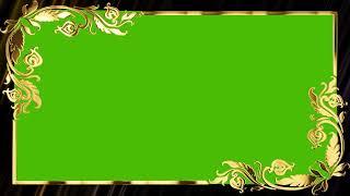 Gold Frame Wedding Green Screen Video Effect HD