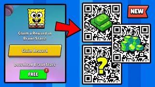 NEW SPONGEBOB  FREE GIFTS QR CODE  BRAWL STARS NEW UPDATE