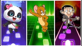 Baby Bus  Tom and Jerry  Mr Bean Cartoon  Coffin Dance  Tiles Hop EDM RUSH Who is Best?