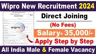 Wipro Job Apply 2024  Wipro jobs for freshers 2024  Wipro 2024 hiring process  Private job 2024