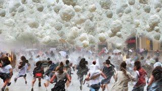 Calgary Canada in chaos Giant hailstones hit people homes and vehicles