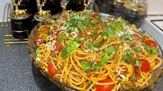 Spaghetti best recipeطرز تهیه خوشمزه ترین مکرونی با گوشت چرخ کرده و یا کوفته 